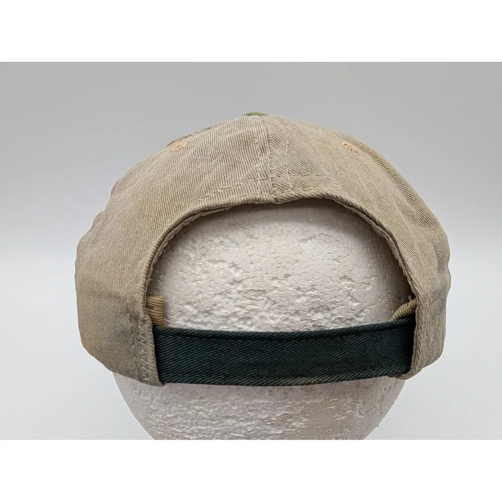 Vintage NFLCC National Fishing Lure Collectors Club Frog Hat Tan Green Strapback